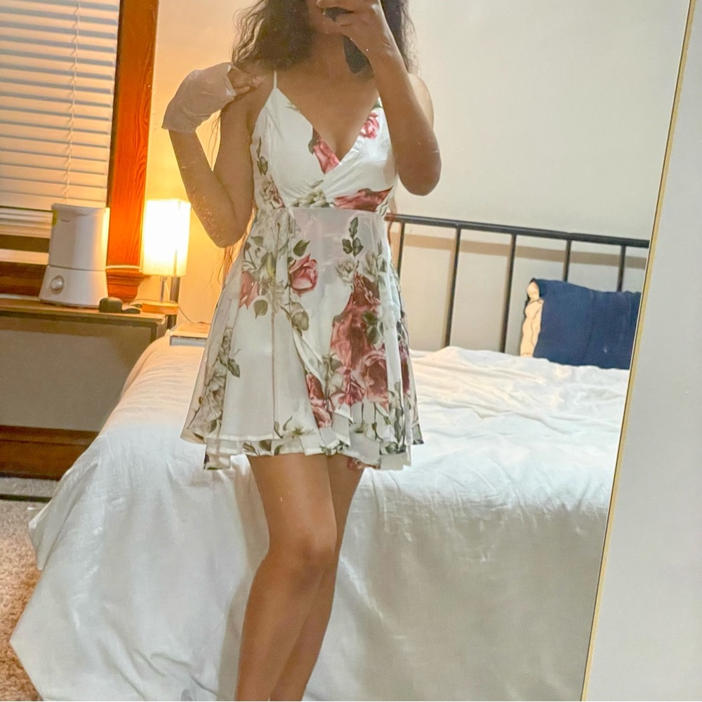 Cute white mini dress